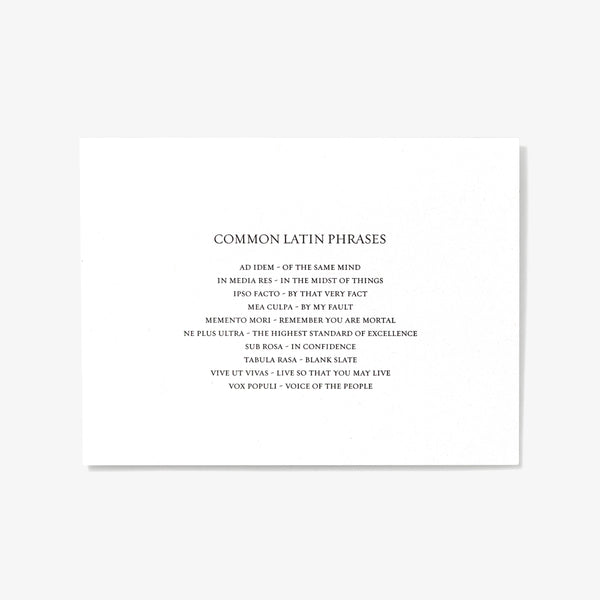 Common Latin Phrases
